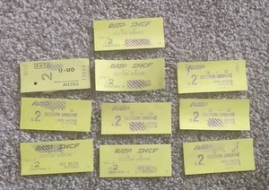 Used Paris Metro - Transit - Tickets Farecards (10) - Imagen 1 de 2