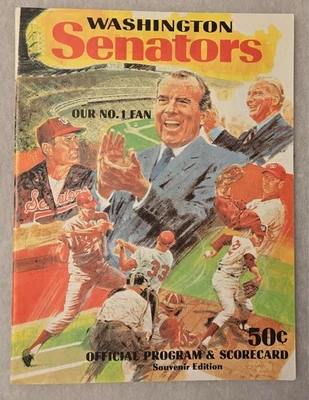 VINTAGE 1970 WASHINGTON SENATORS OFFICIAL BASEBALL SOUVENIR PROGRAM & SCORECARD - Image 1 of 4