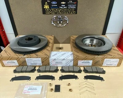 Lexus Es350 2007-2018 genuino nuevo OEM rotores de freno delanteros OEM kit de pastillas y cuñas  Foto 1 de 4