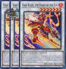 Yugioh! 3x Gaia Blaze the Force of the Sun DUNE-EN042 Common 1st Ed NM