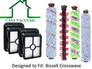Kit de rollo de cepillo de filtro Hepa de repuesto para Bissell Crosswave 1866 1868 2306 1926 - Imagen 1 de 12