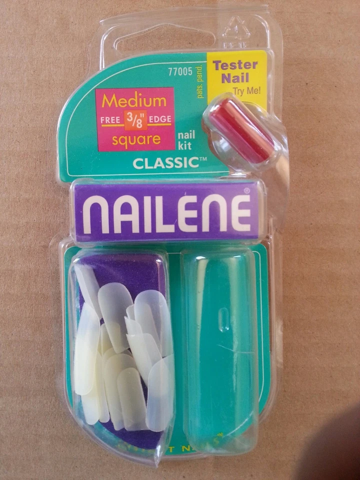 NAILENE SALON UNHAS QUADRADAS MÉDIAS PEQUENAS AO CLÁSSICAS 77005 12 KITS! Sem cola - Imagem 1 de 1