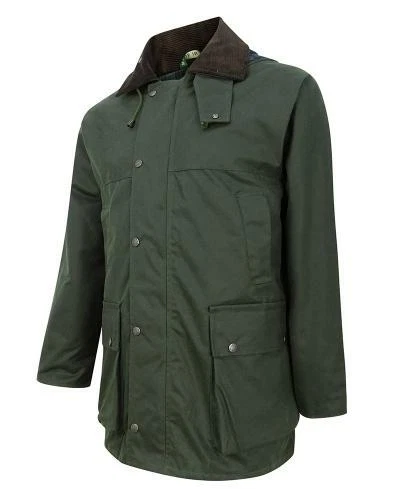 Chaqueta de cera Hoggs of Fife para hombre acolchada impermeable caza tiro campo S-2XL Foto 1 de 4