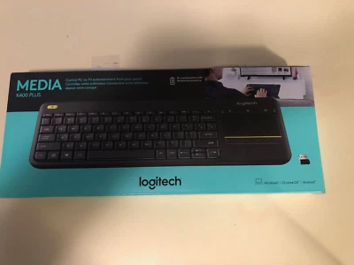 Logitech K400 Plus Wireless Keyboard for PC/TV/Laptop w/Touchpad Plus Receiver - Image 1 of 4