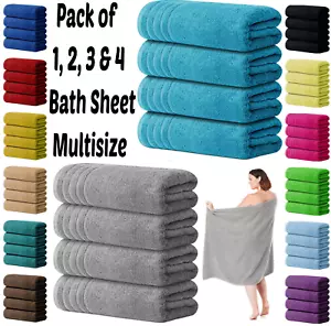 Extra Large Jumbo Bath Sheets 100% Egyptian Cotton Soft Big Bath Beach Towel Set - Picture 1 of 103