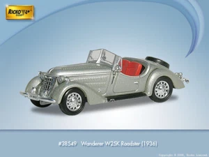 HO 1:87 Ricko # 38549 - Wanderer W25K Roadster 1936 - plateado - Imagen 1 de 1