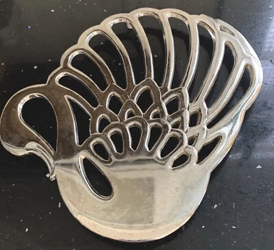 Vintage Silver Colored Swan Trivet Made In Japan 8.5”x8” - Image 1 of 4