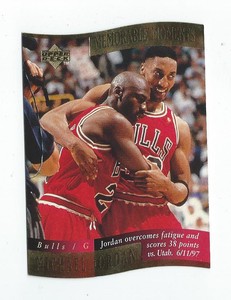 1997-98 Collector's Choice Memorable Moments #1 S. Pippen/Michael Jordan Bulls