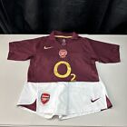 Arsenal Fc Football Shirt Size M Boys Age 10-12 2005-2006 Full Kit 02 Nike