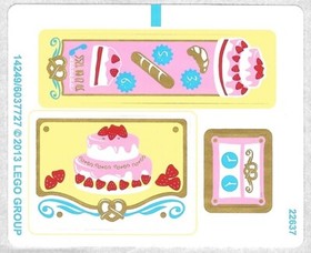 LEGO 41006 New FRIENDS Sticker Sheet 100% Original Downtown Bakery Set Decals