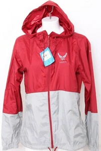 NEW US Air Force USAF Columbia Flash Forward Maroon Windbreaker Jacket Women's M - Picture 1 of 9
