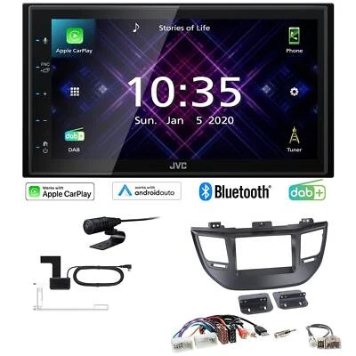 JVC Autoradio Apple CarPlay Android Auto DAB+ für Hyundai Tucson ab 2015 schwarz - Bild 1 von 4