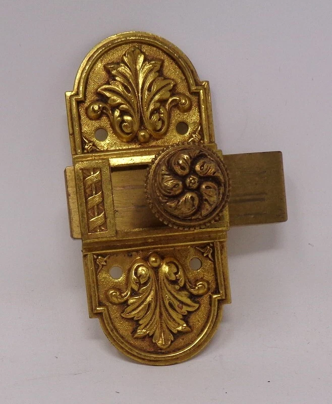 tres beau verrou d'interieur ancien ,  laiton ? parfait état ,  a voir - Photo 1/4