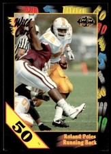 1991  Wild Card Draft 50 stripe #143 Roland Poles  Tennessee Volunteers