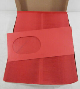 Box of 500 Red Size 10 Oval Window Mail Envelopes Gum Closure Flap