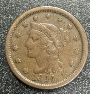 1844 hochwertiger großer Cent  - Bild 1 von 7