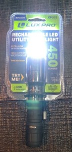 Ships Free LUXPRO XP976 Compact Tactical Rechargeable 450 Lumen Flashlight WORKS