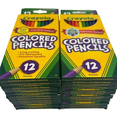 Lápices de colores Crayola, 12 unidades (24 paquetes) = 288 en total, juego de lápices de colores NUEVO Foto 1 de 4