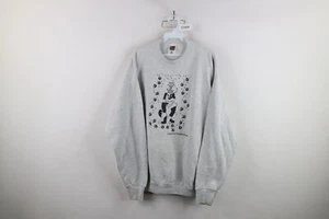 Vtg 90s Streetwear Mens XL Distressed Animal Humane Society Cat Dog Sweatshirt - Picture 1 of 19