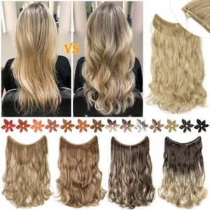 Secret Wire Hair Extensions Invisible Head Band Thick One Piece Real as Human US - Picture 1 of 44