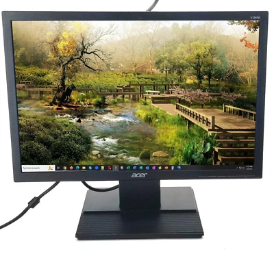ACER ESSENTIAL 19" V196WL 1440x900 WIDESCREEN LCD LED MONITOR GRADE A W/CABLES - Image 1 of 4