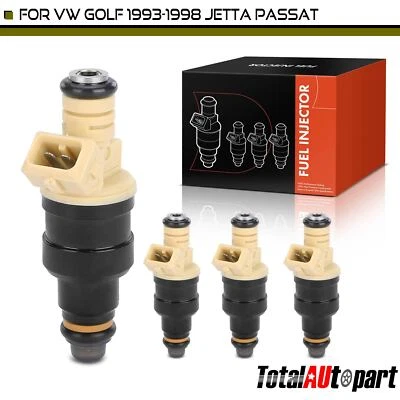 4 топливных форсунки для Volkswagen Golf 1993-1998 Jetta Passat Cabrio 2,0 л SOHC - Изображение 1 из 4