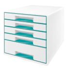 Leitz 5 Drawer Cabinet WOW Duo Colour Cube Desk Storage Office Organisation