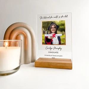 Personalized Wood Stand Graduating Class of 2023 Photo College/High School Gift - Picture 1 of 6