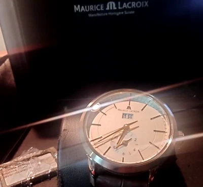 Maurice Lacroix LC6088 Automatic Men's Watch White Dial Big Date GMT Dual Time L - Image 1 of 4