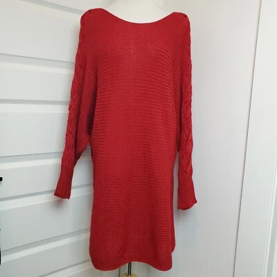 AMERICAN RAG Mujer/Junior Túnica Cuello Barco Largo Suéter/Jersey Rojo Brillante XL Foto 1 de 4