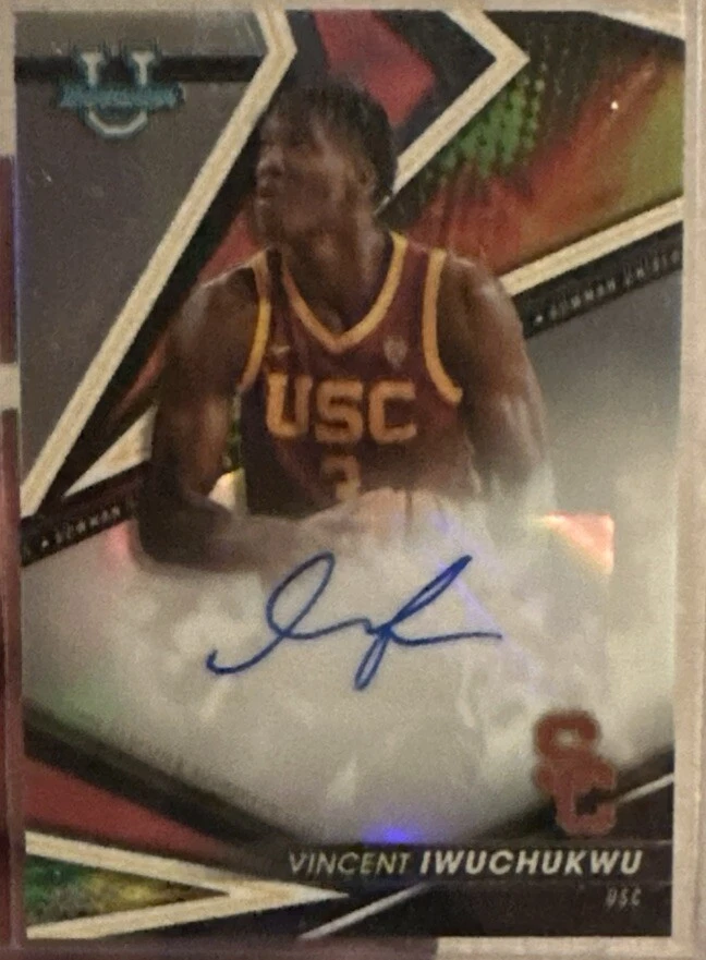 Vincent Iwuchukwu USC Trojans Basketball Topps Autograph Auto Rookie Card 2022 - Image 1 of 1