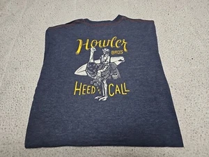 Howler Bros HEED THE CALL Surfing Cowboy Riding A Ostrich S/S Pocket TShirt SZ L - Picture 1 of 12