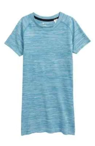 ZELLA 280534 Kids' Space Dye Seamless T-shirt Teal Dolphin Melange, Size S (7/8) - Picture 1 of 1