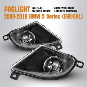 For 08-10 BMW 5 Series E60 E61 Fog Lights Bumper Driving Clear Lamps OE Replace - Picture 1 of 12