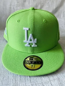 New Era Los Angeles Dodgers Anniversary Patch Green Sky UV 59Fifty 7 5/8 Mütze - Bild 1 von 6