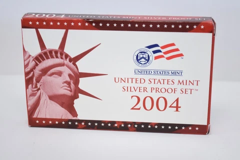 2004-S US Mint Silver Proof Set w/ Box & COA (ps1055) Cover