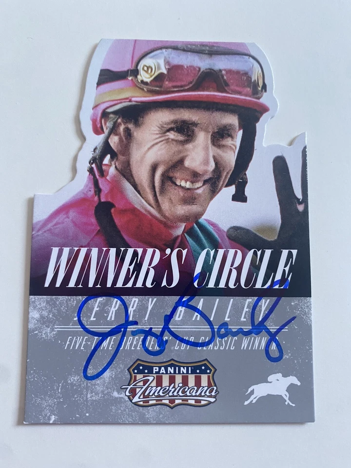 Jerry Bailey Signed 2015 Panini Americana Winners Circle Die Cut Card # 6 - Image 1 of 1