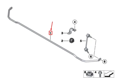 MINI COUNTRYMAN R60 Rear Stabilizer Bar 9808013 33559808013 NEW GENUINE - Image 1 of 2