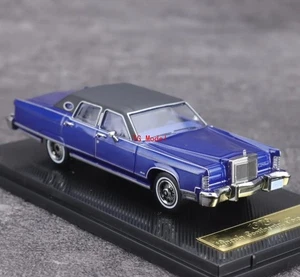 TG Sunstar 1:64 Blue 1979 Lincoln Continental Town Model Diecast Metal Car New - Picture 1 of 17