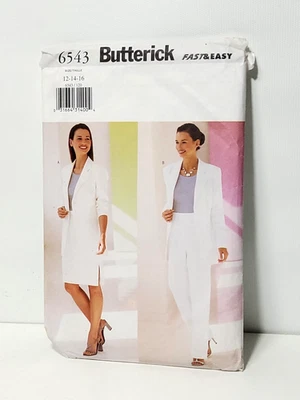 Butterick pattern 6543 Fast & Easy Misses' Jacket, Skirt & Pants Size 12-14-16 - Image 1 of 2