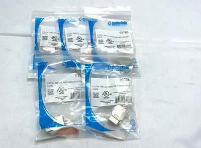 5 PCS. Cables To Go  03786 CAT5e Metal Shielded Keystone Jack - Image 1 of 2