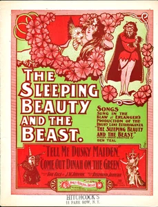The Sleeping Beauty & The Beast 1901 Black Comp COLE & JOHNSON Sheet Music! HTF - Picture 1 of 3