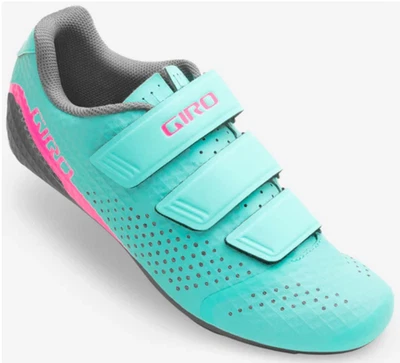 Giro Stylus Screaming Teal/Neon Pink EU39/US7.5 Women's Cycling Shoes (#092) - Image 1 of 4