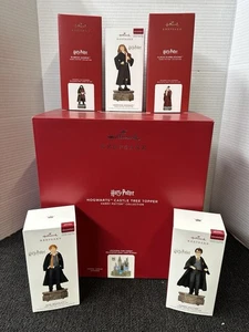 Hallmark Harry Potter Hogwarts Castle Tree Topper And Storytellers. Full Set New - Picture 1 of 2
