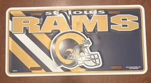 Vintage 2000 St Louis Rams License Plate Metal NFL Los Angeles Rico Tag - Picture 1 of 4