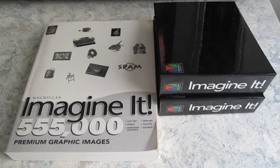 Macmillan 1998 Imagine It 555,000 Premium Graphic Images Vntg. Rare Complete Set - Image 1 of 4