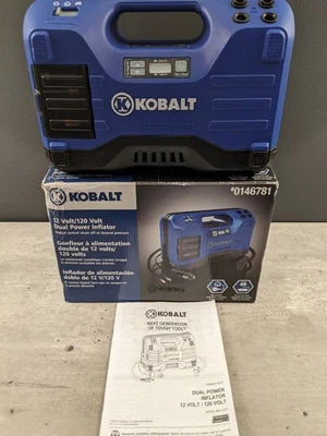 Inflador de aire KOBALT 120-PSI AC/DC 12V/120V fuente de alimentación doble KL12120 PROBADO Foto 1 de 4