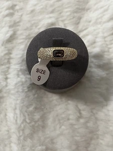 Bomb Party Ring Sz 9 “Yours In A Heartbeat” Brown Tourmaline CZ Gold RBP6635 - Picture 1 of 3