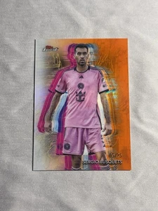 2024 Topps Finest MLS Sergio Busquets #5 Orange Holo Glow /25 Jersey # Match🔥🔥 - Picture 1 of 4