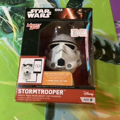 Cargadores USB Micro Boost Star Wars Stormtrooper Mighty Minis. Nuevo. Foto 1 de 2